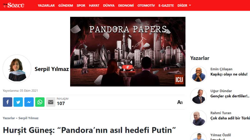 Настоящая цель «Пандоры» — Путин