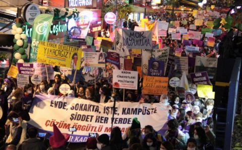 Турецкие женщины вышли на акции протеста по всей стране