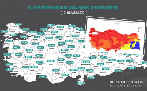 Минздрав Турции: Число красных провинций сокращается