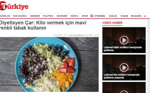 Чтобы похудеть, используйте синюю тарелку