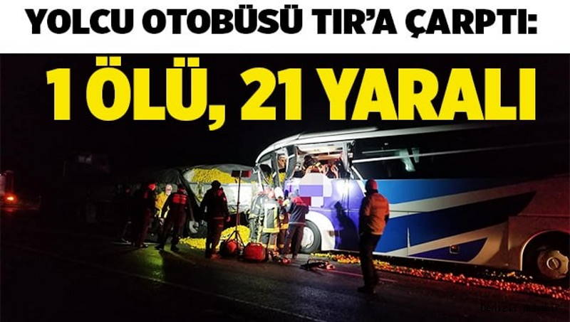 Автобус из Анкары не доехал до Муглы: 1 погибший, 21 пострадавший