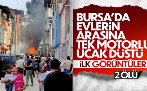 Легкомоторный самолет упал прямо на улицы Бурсы